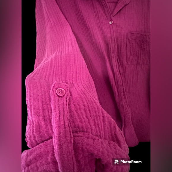 Pink/purple button down - Picture 3 of 3